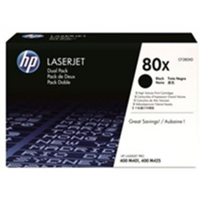 HP 80X CF280XD dvojbalení černý (black) originální toner