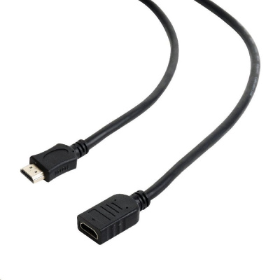 Kabel CABLEXPERT CC-HDMI4X-10 HDMI-HDMI 3m, 1.4, M/F stíněný, zlacené kontakty, prodlužovací, černý