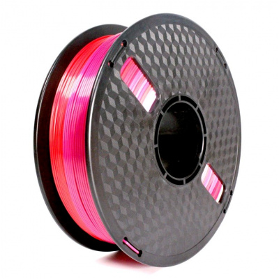 GEMBIRD 3D filament, PLA, 1,75mm, 1000g, 3DP-PLA-SK-01-RP,  silk rainbow, červená/fialová
