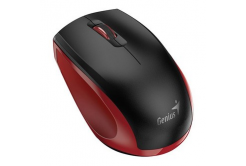 Genius Myš NX-8006S, 1600DPI, 2.4 [GHz], optická, 3tl., bezdrátová USB, černo-červená, AA