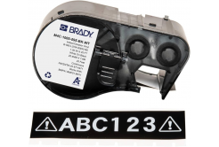 Brady M4C-1000-595-BK-WT / 170841, 25.40 mm x 7.62 m, Vinyl, bílý tisk / černý podklad