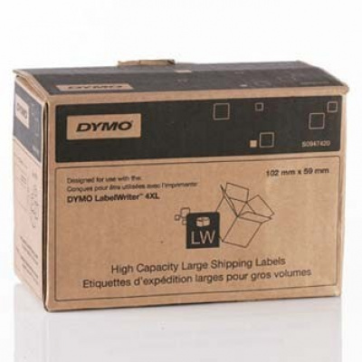 Dymo S0947420, 102mm x 59mm, 2x575 ks, bílé, velké vysokokapacitní, přepravní papírové štítky