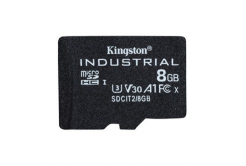 Kingston paměťová karta Micro Secure Digital Card Industria, 8GB, micro SDHC, SDCIT2/8GBSP, UHS-I U3 (Class 10), V30, A1, pSLC kar