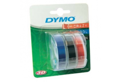 Dymo S0847750, 9mm x 3 m, bílý tisk/černý, modrý, červená, originální páska