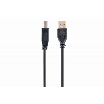 Kabel CABLEXPERT CCP-USB2-AMBM-15 USB A-B 4,5m 2.0 HQ Black, zlacené kontakty