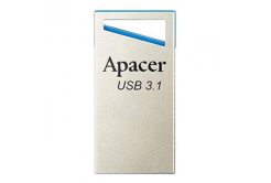 Apacer USB flash disk, USB 3.0, 128GB, AH155, stříbrný, AP128GAH155U-1, USB A, s poutkem