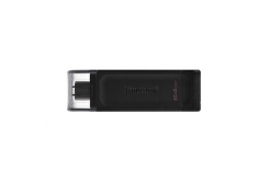 Kingston USB flash disk, USB 3.0, 64GB, DataTraveler 70, černý, DT70/64GB, USB C