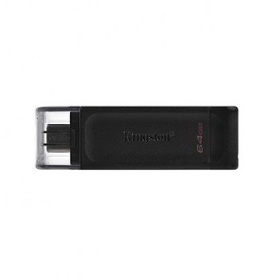 Kingston USB flash disk, USB 3.0, 64GB, DataTraveler 70, černý, DT70/64GB, USB C