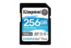 Kingston paměťová karta Canvas Go! Plus, 256GB, SDXC, SDG3/256GB, UHS-I U3 (Class 10), V30