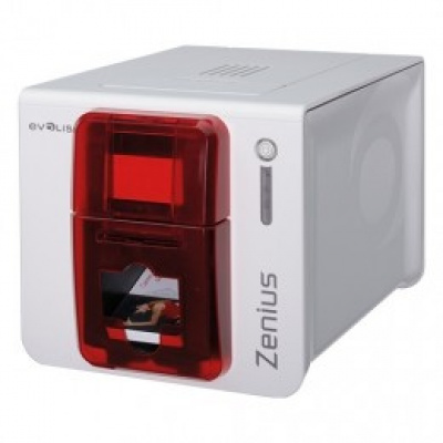 Evolis Zenius Expert ZN1H00HSRS, single sided, 12 dots/mm (300 dpi), USB, Ethernet, contactless, red