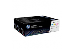 HP 128A CF371AM, azurová/purpurová/žlutá (cyan/magenta/yellow) originální toner