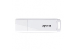 Apacer USB flash disk, USB 2.0, 32GB, AH336, bílý, AP32GAH336W-1, USB A, s krytkou