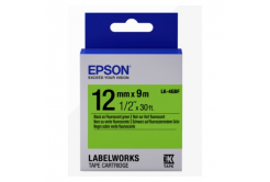 Epson LabelWorks LK-4GBF C53S654018 12mm x 9m, černý tisk / zelený podklad, fluorescenční, originální páska