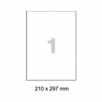 Samolepicí etikety R0502.1123, laser, matné, polyester, 210 x 297 mm, 1 etiketa, A4, 50 listů