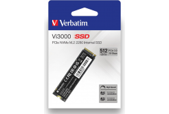 Interní disk SSD Verbatim NVMe, 512GB, GB, Vi3000 M.2, 49374, 3300 MB/s-R, 2500 MB/s-W