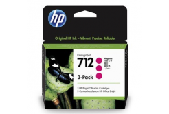 HP 712 3ED78A purpurová (magenta) 3ks originální cartridge