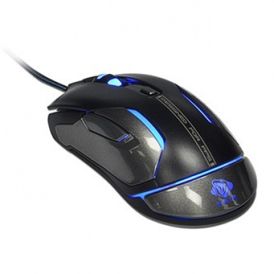 E-blue Myš Auroza FPS, 8200DPI, laserová, 6tl., drátová USB, černá, RGB podsvícení