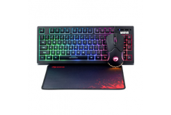 Marvo CM310 EN, RGB sada klávesnice s herní myší a podložkou, US, herní, membránová typ drátová (USB), černá, podsvícená