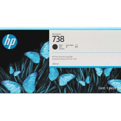 HP 738M 498Q0A černá (black) sada originální cartridge