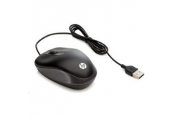 HP Travel Mouse/Cestovní/Optická/1 000 DPI/Drátová USB/Černá