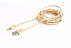 Kabel CABLEXPERT CCB-mUSB2B-AMBM-6-G USB A Male/Micro B Male 2.0, 1,8m, opletený, zlatý, blister