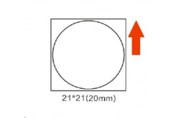 Niimbot štítky R A2A18348301, 21x21mm 300ks RoundB pro B21