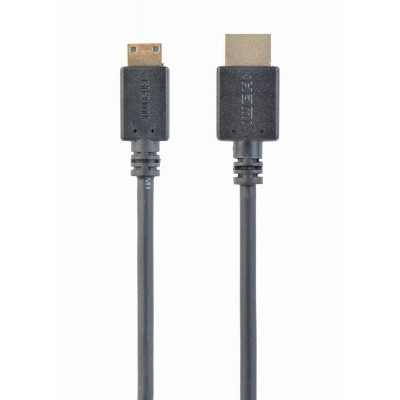 Kabel CABLEXPERT CC-HDMI4C-6 HDMI-HDMI mini 1,8m, 1.4, M/M stíněný, zlacené kontakty, černý