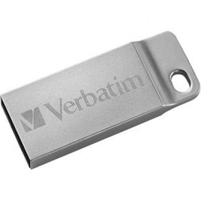 Verbatim USB flash disk, USB 2.0, 64GB, Metal Executive, Store N Go, stříbrný, 98750, USB A, s poutkem