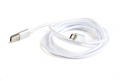 Kabel CABLEXPERT CCB-mUSB2B-AMBM-6-S USB A Male/Micro B Male 2.0, 1,8m, opletený, stříbrný, blister