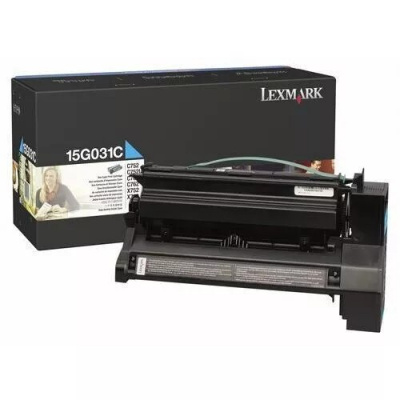 Lexmark 15G031C azurový (cyan) originální toner