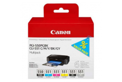 Canon PGI-550 CLI-551 6496B005 PGBK+C+M+Y+GY multipack originální cartridge