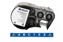 Brady M4C-500-595-BL-WT / 170813, 12.70 mm x 7.62 m, Vinyl, bílý tisk / modrý podklad