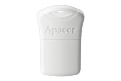 Apacer USB flash disk, USB 2.0, 64GB, AH116, bílý, AP64GAH116W-1, USB A, s krytkou