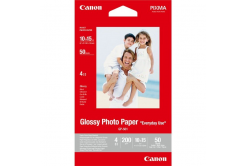 Canon Glossy Photo Paper, foto papír, lesklý, GP-501, bílý, 10x15cm, 4x6", 200 g/m2, 50 ks, 0775B081, inkoustový