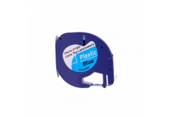 Kompatibilní páska s Dymo 59426, S0721600 / S0721650 LetraTag 12mm x 4m, černý tisk / modrý podklad
