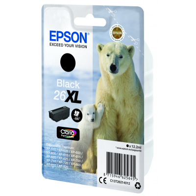 Epson 26XL T262140 C13T26214022 černá (black) originální cartridge