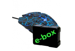 E-blue Myš Auroza Gaming, 4000DPI, optická, 6tl., drátová USB, černá, herní, e-box