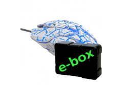 E-blue Myš Auroza Gaming, 4000DPI, optická, 6tl., drátová USB, bílá, herní, e-box