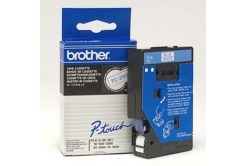 Brother TC-293, 9mm x 7,7m, modrý tisk / bílý podklad, originální páska