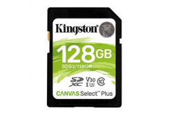 Kingston paměťová karta Canvas Select Plus, 128GB, SDXC, SDC2/128GB, UHS-I U3 (Class 10), A1