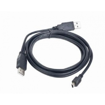 Kabel CABLEXPERT CCP-USB22-AM5P-3 USB A-MINI 5PM 2.0 1m DUÁLNÍ pro extra napájení