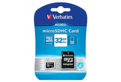 Verbatim paměťová karta Micro Secure Digital Card Premium, 32GB, micro SDHC, 44083, UHS-I U1 (Class 10), s adaptérem