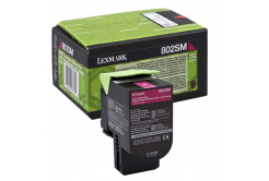 Lexmark 80C2SM0 purpurový (magenta) originální toner