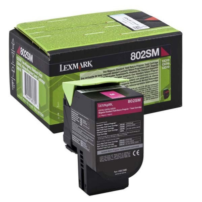 Lexmark 80C2SM0 purpurový (magenta) originální toner