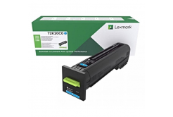 Lexmark 72K2XCE azurový (cyan) originální toner