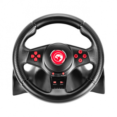 Volant Marvo GT-903, volant s pedály a řadící pákou, 16tl., USB, černý