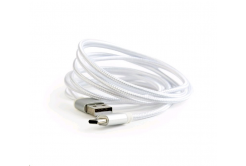 Kabel CABLEXPERT CCB-mUSB2B-AMCM-6-S USB 2.0 AM na Type-C kabel (AM/CM), 1,8m, opletený, stříbrný, blister