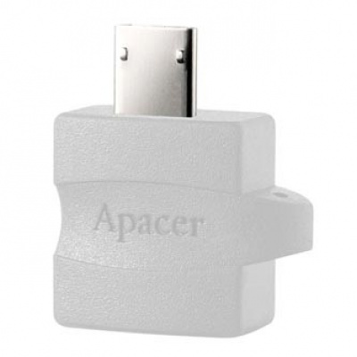 Apacer USB redukce (2.0), USB A samice - microUSB samec, bílá