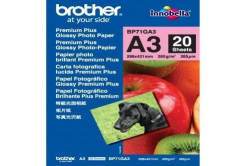 Brother BP71GA3 Glossy Photo Paper, foto papír, lesklý, bílý, A3, 260 g/m2, 20 ks, BP71GA3, inkoustový