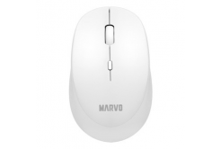 Marvo Myš WM103WH, 1600DPI, 2.4 [GHz], optika, 4tl., bezdrátová, bílá, 1 ks AA, kancelářská, tichá